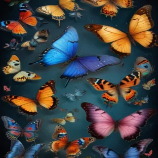 butterflies transparent background