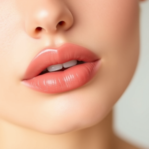 Natural nude lips with a subtle pink undertone, enhancing the lips' natural beauty and creating a fresh, effortless look