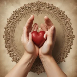 hand heart clipart