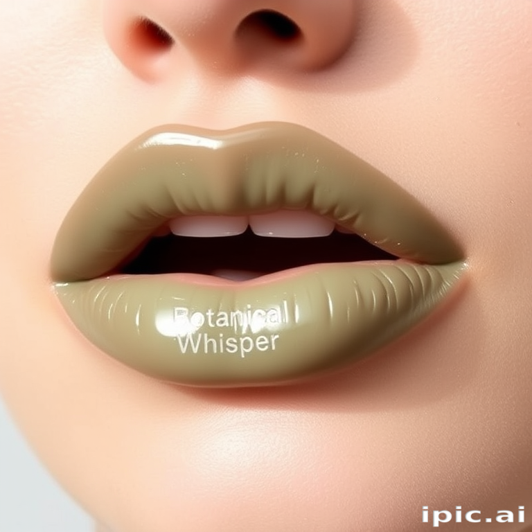 Muted sage green "Botanical Whisper" lip liner with a creamy, blendable texture, perfect for creating ombre effects or worn alone for a unique look