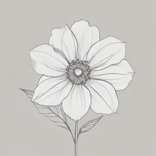 simple flower line art