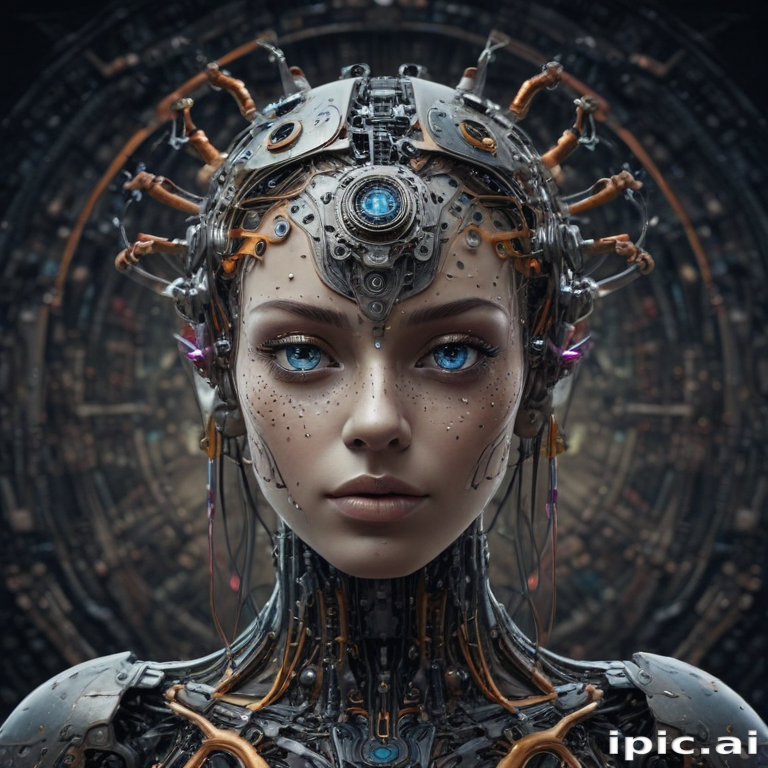 Futuristic Female Android with Intricate Mechanical Features and ...
