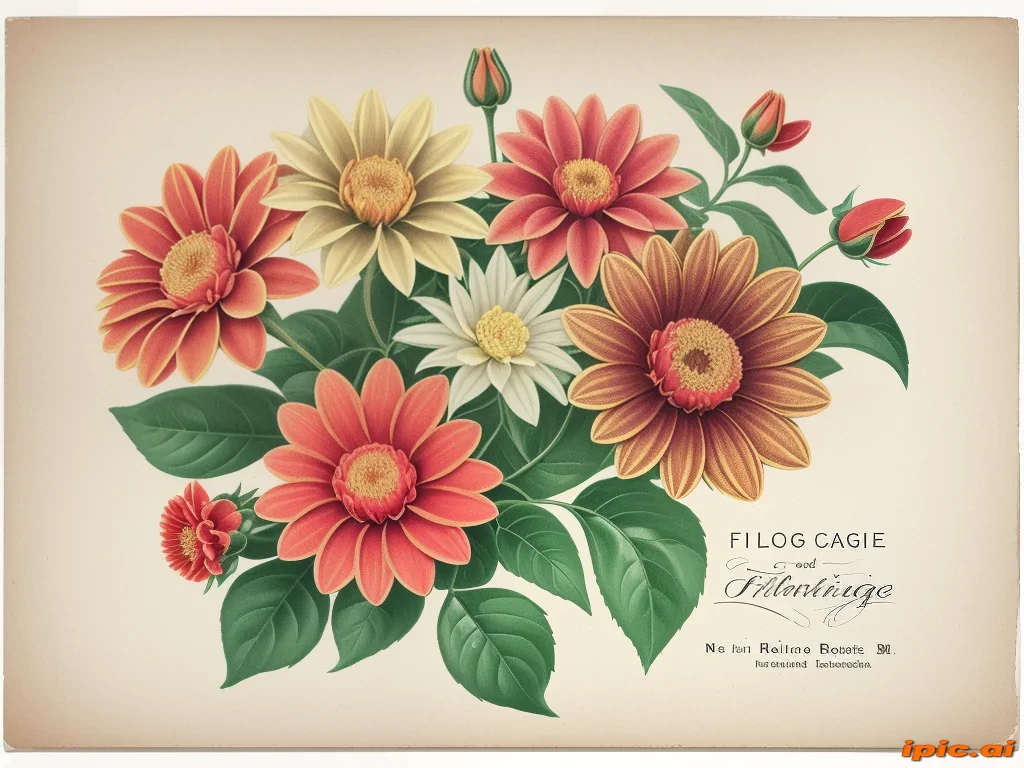 vintage flower illustration