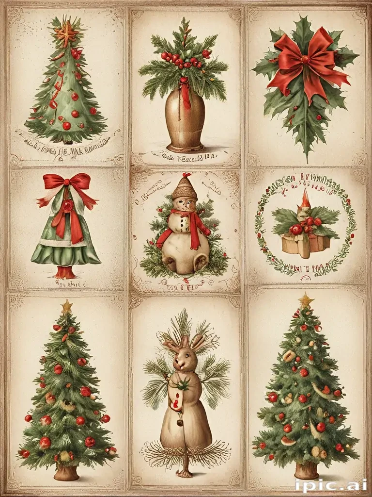 free vintage christmas printables