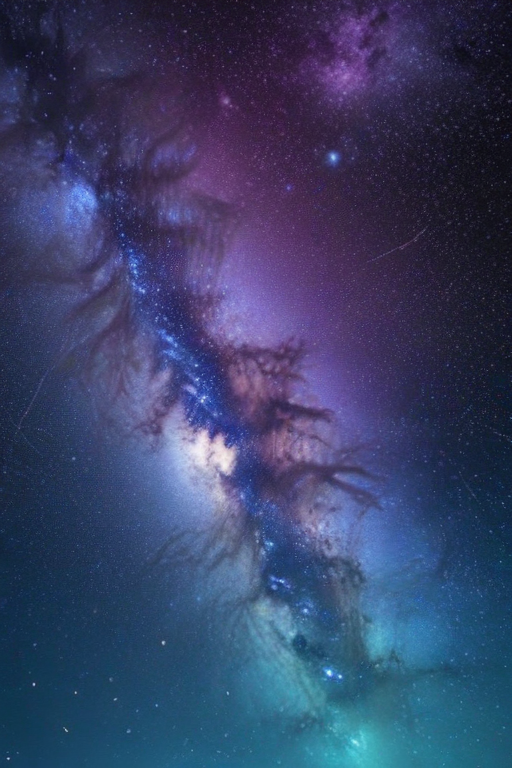 Stunning Cosmic View of the Milky Way Galaxy with Vibrant Colors