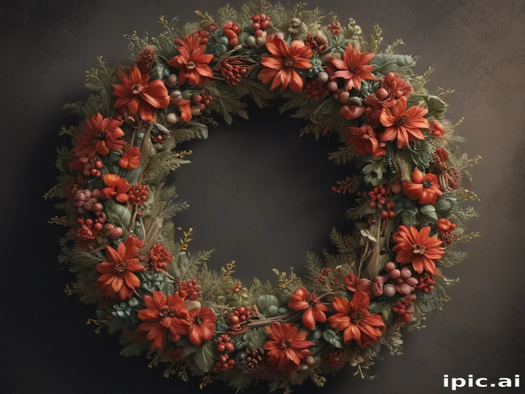 wreath drawing