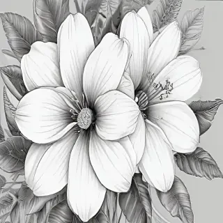 flower line art