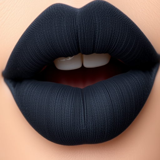 Velvet-textured charcoal lips make a bold statement in the "Midnight Velour" design, featuring a deep, smoky grey hue with a soft, touchable finish that adds depth and drama to any makeup look, perfect for edgy fashion events or creating a striking contrast against pale skin tones