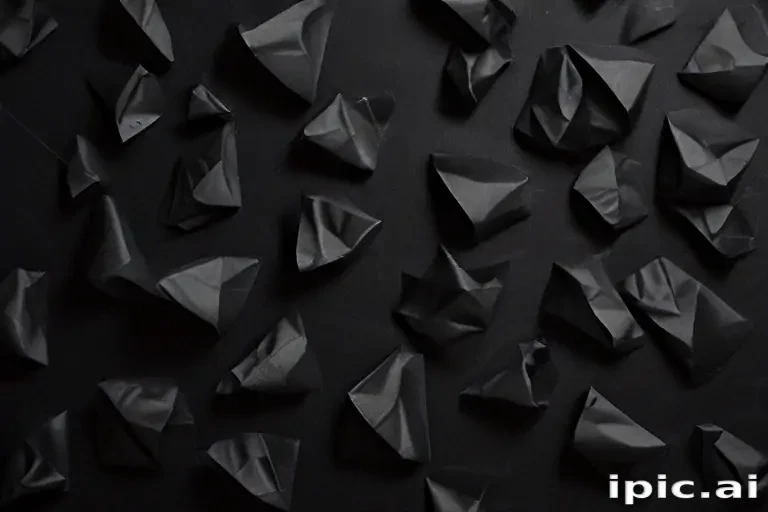 crumpled black paper