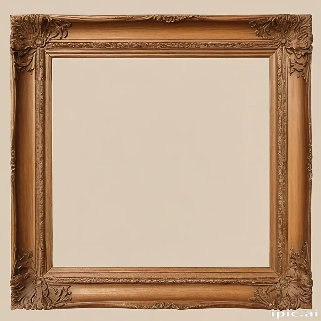wooden picture frame png