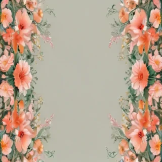 flower border transparent