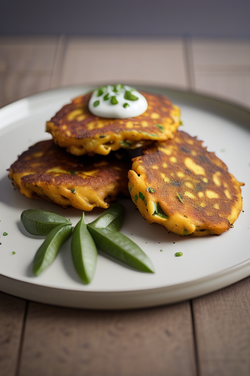 sweet potato and potato fritters