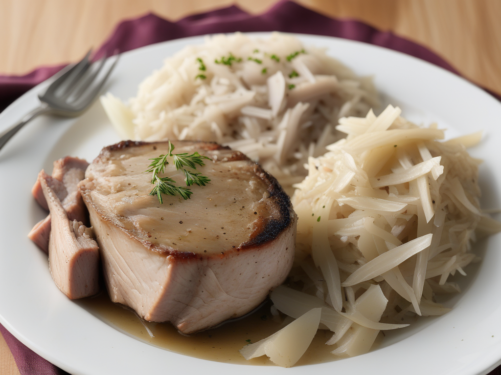 crock pot pork chops and sauerkraut