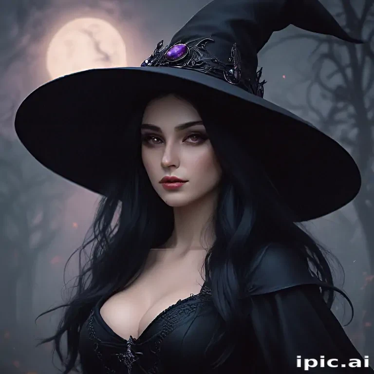 beautiful dark witch fantasy art