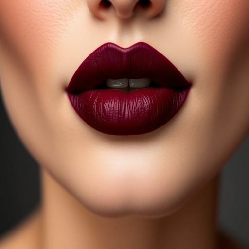 Sophisticated deep wine lips with a matte finish, exuding confidence and allure, perfect for making a statement at formal events