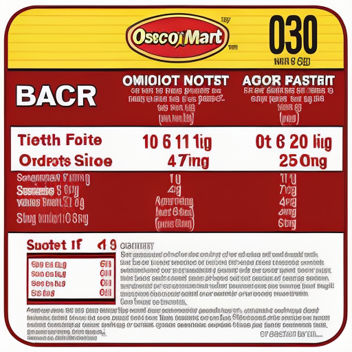 oscar mayer bacon nutrition information