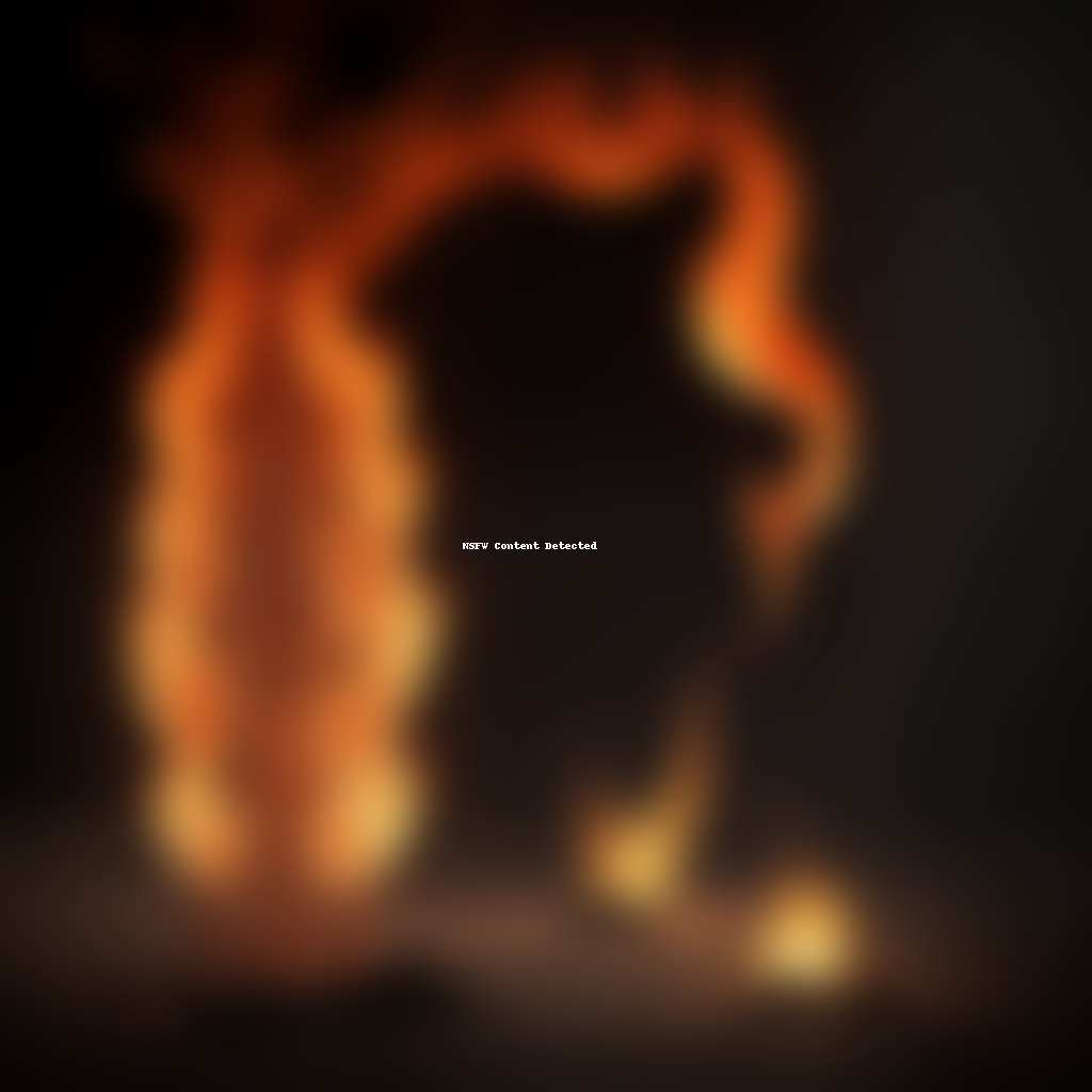 Vibrant Flames Dancing in a Dark Background Creating a Fiery Atmosphere