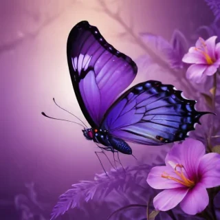 purple wallpapers butterfly