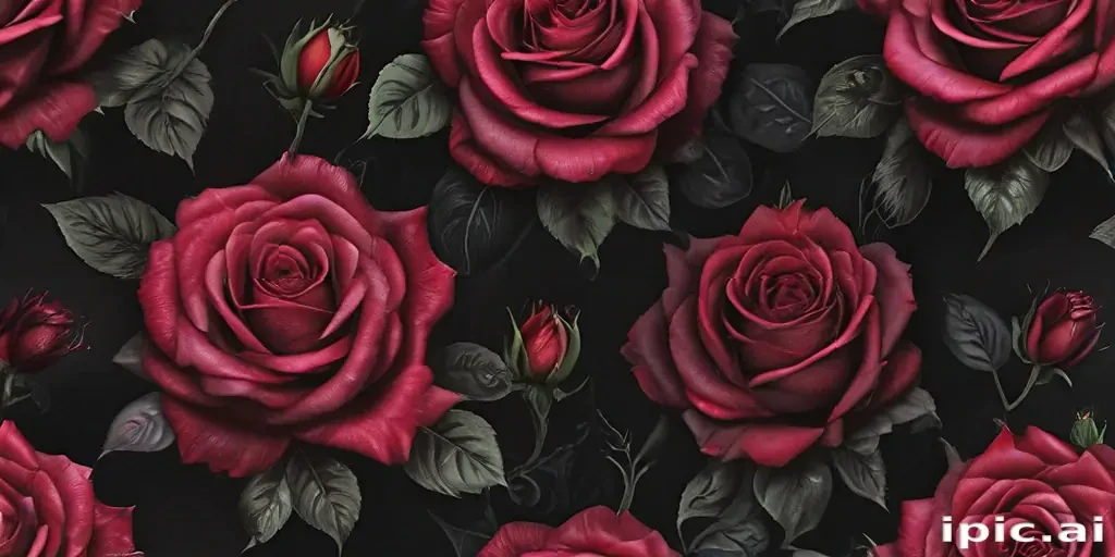rose wallpaper black