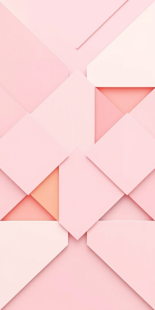 Create an abstract geometric pattern featuring pastel colors in soft gradients, capturing a harmonious blend of shapes and lines using a high-resolution digital camera set to ISO 100, aperture f/8, and a shutter speed of 1/60 sec, taken from a top-down view with a minimalistic style.