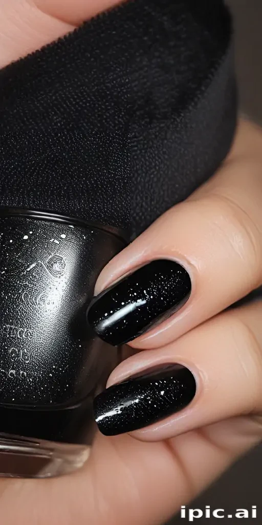 black with glitter