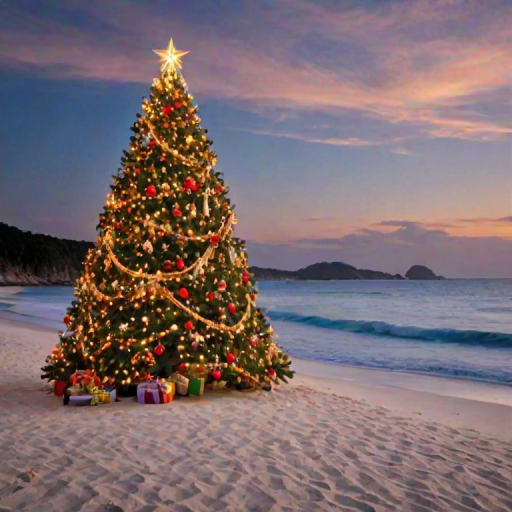 beach christmas wallpaper