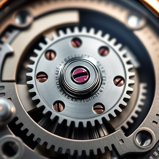macro shot of intricate watch gears with detailed metal textures and reflections, f/2.8 aperture, ISO 100, 1/60s shutter speed, 50mm lens, soft focus background