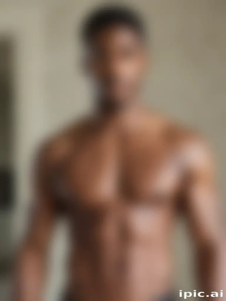 black shirtless man