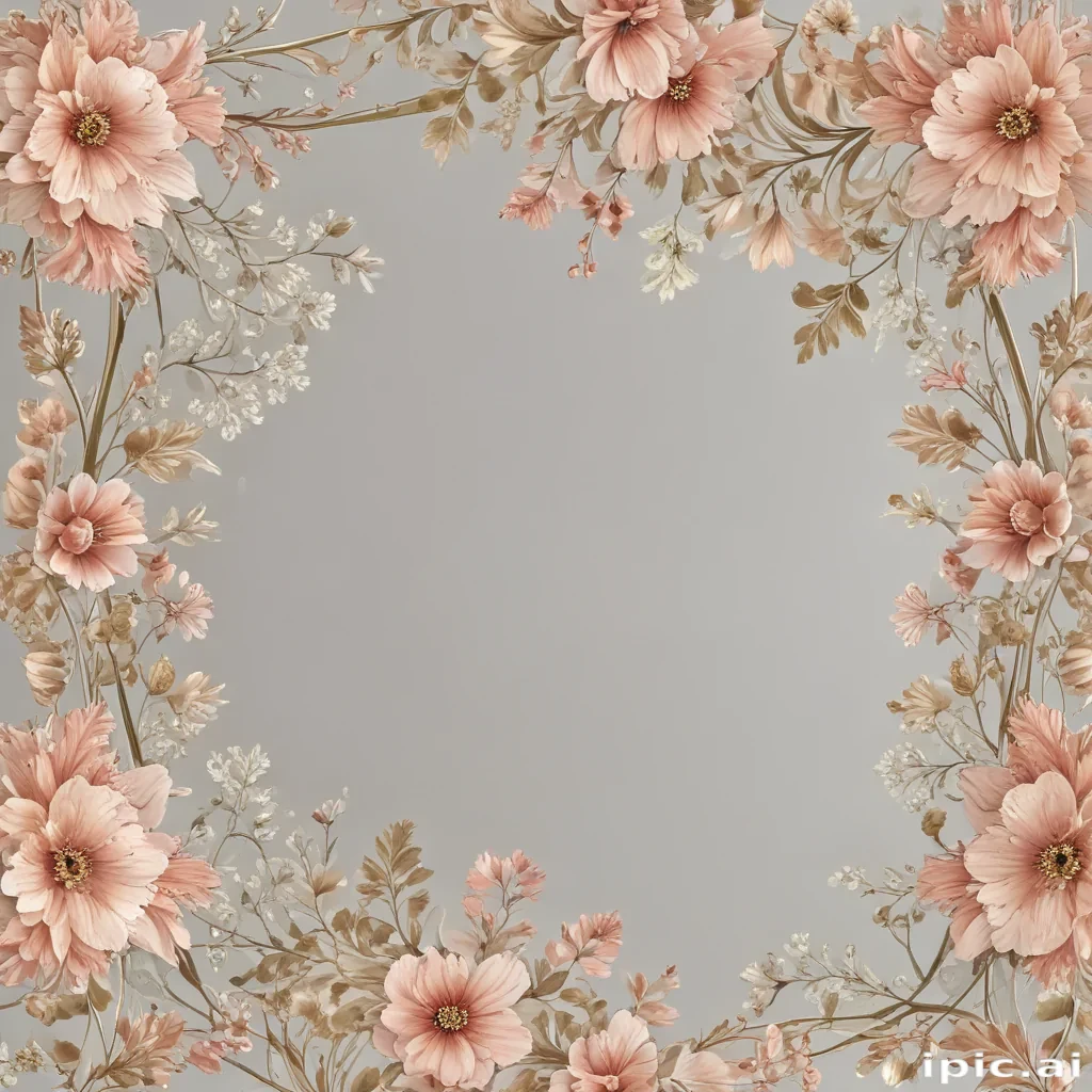 transparent floral border