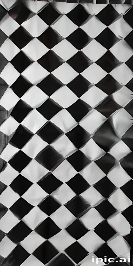 black and white checkered background