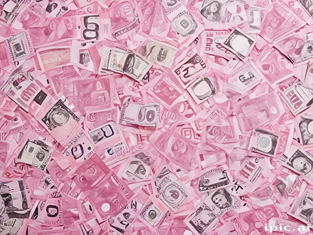 pink money background