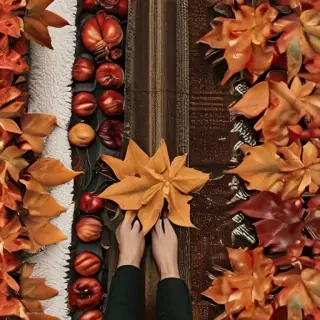fall leaves aesthetic