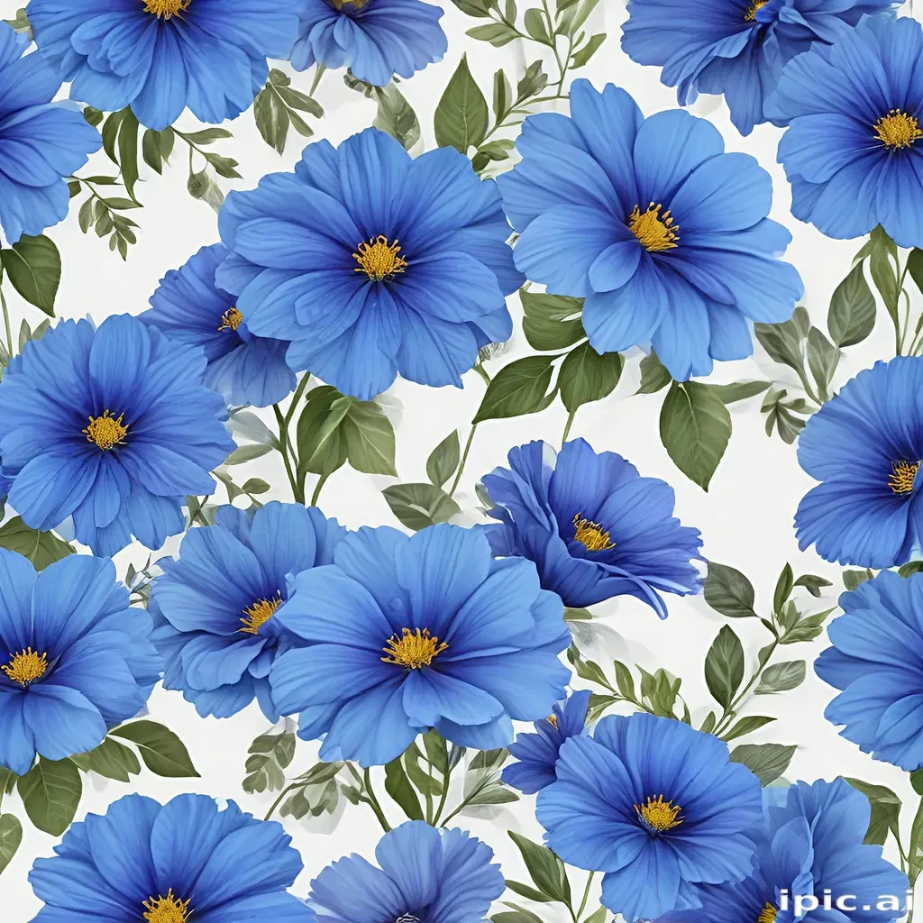 blue flowers transparent background