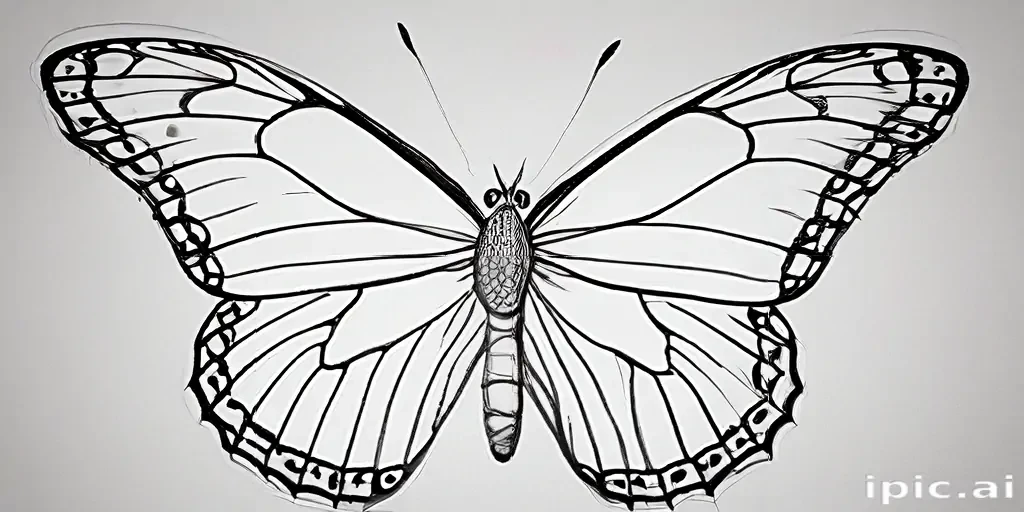 butterfly drawing outline