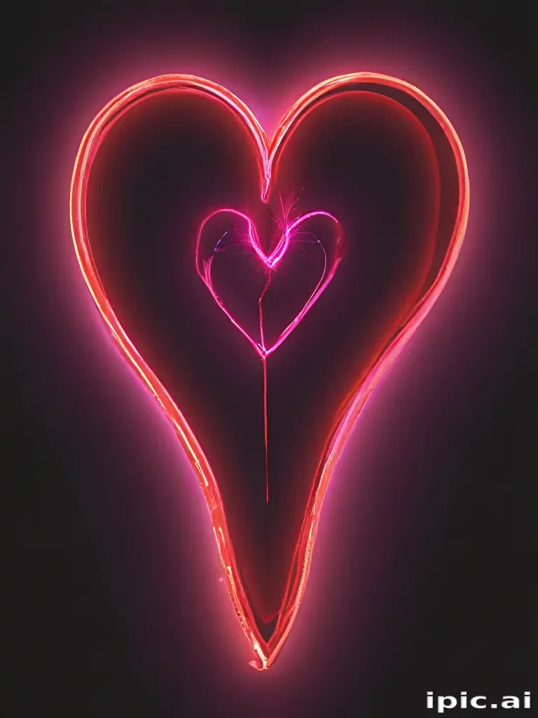 neon heart png