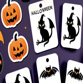 transparent halloween stickers