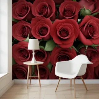 wallpaper with red roses