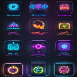 neon app icons