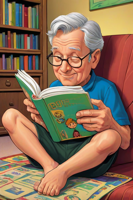 reading cartoon