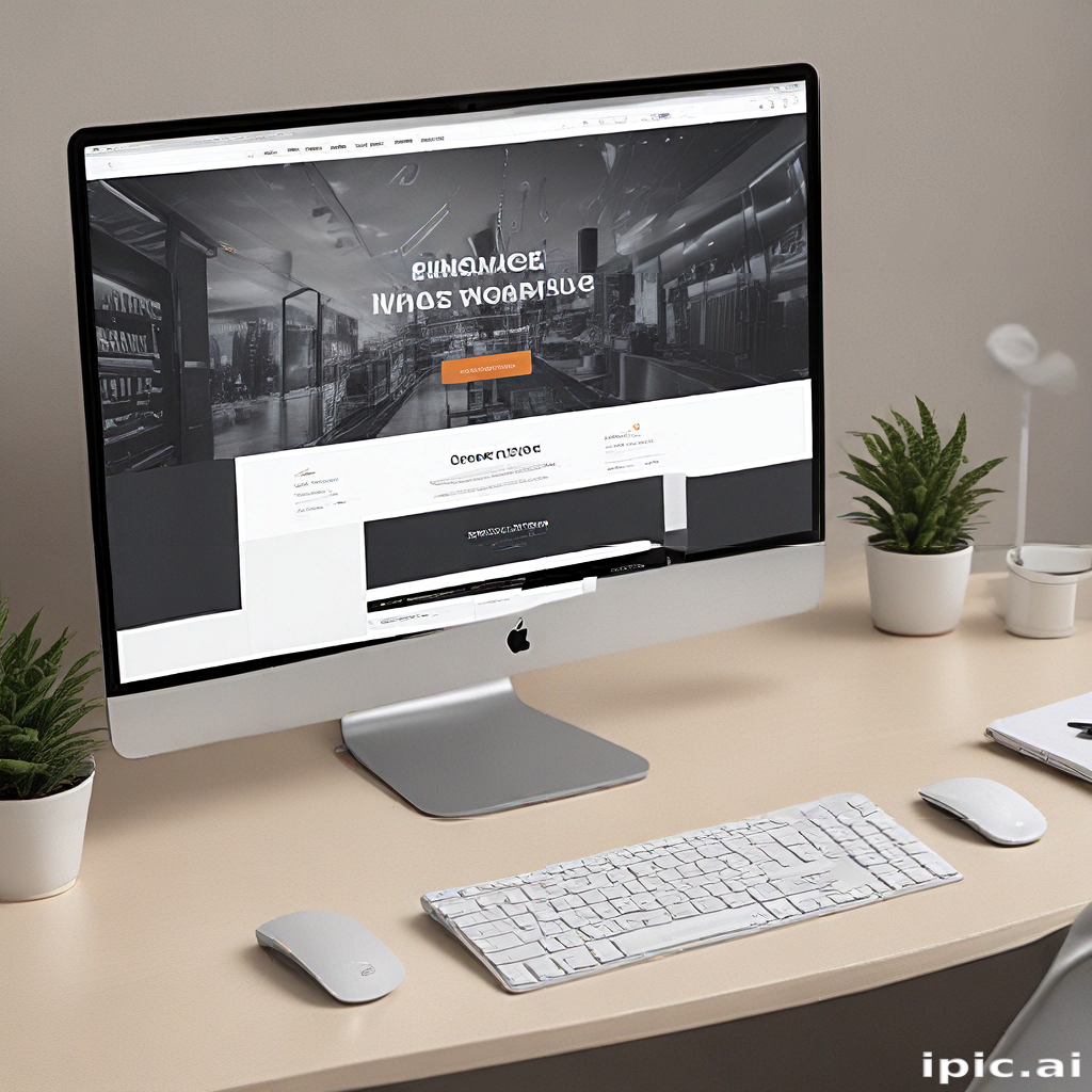 Modern Workspace Setup Featuring a Sleek Computer and Minimalist Design