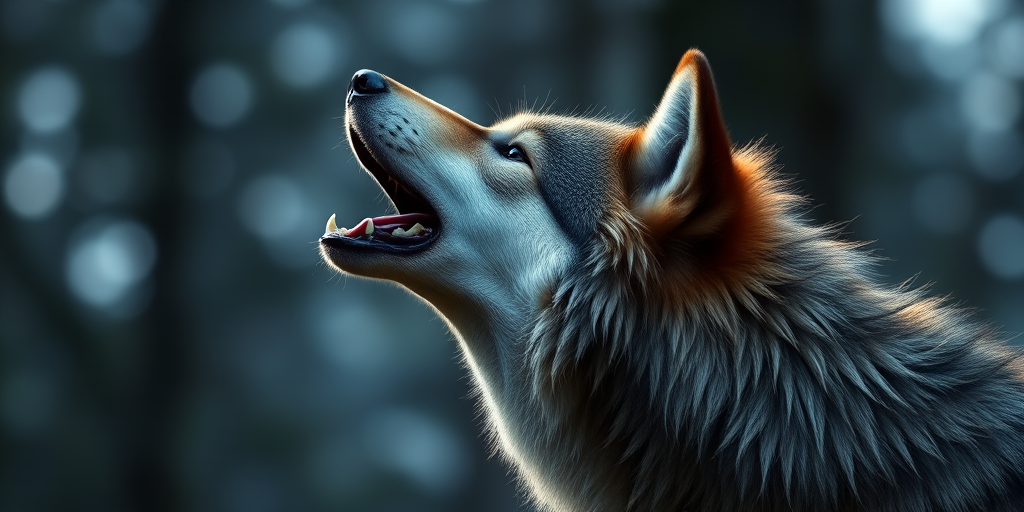 wolf howling png