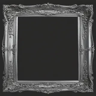 silver frame png