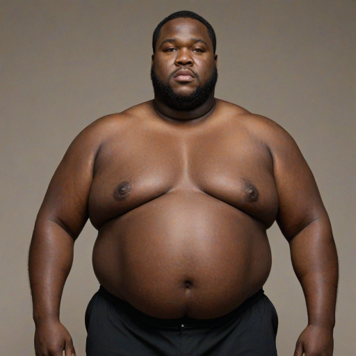 black fat man