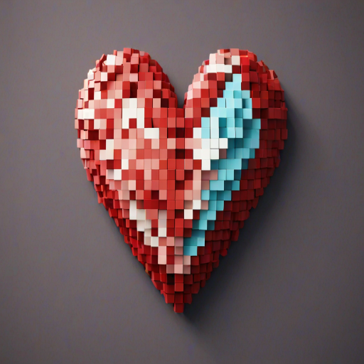 pixelated heart png