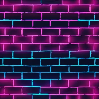 neon brick wall