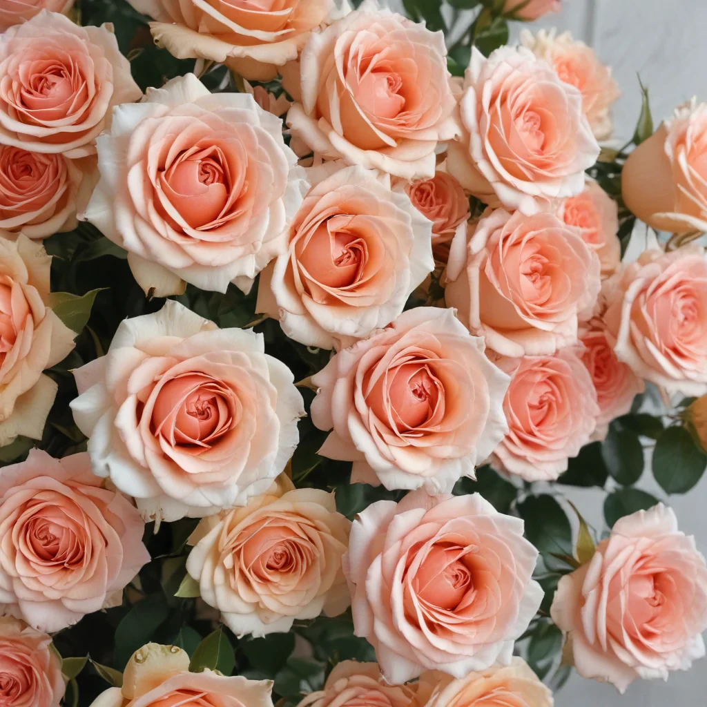 roses in background