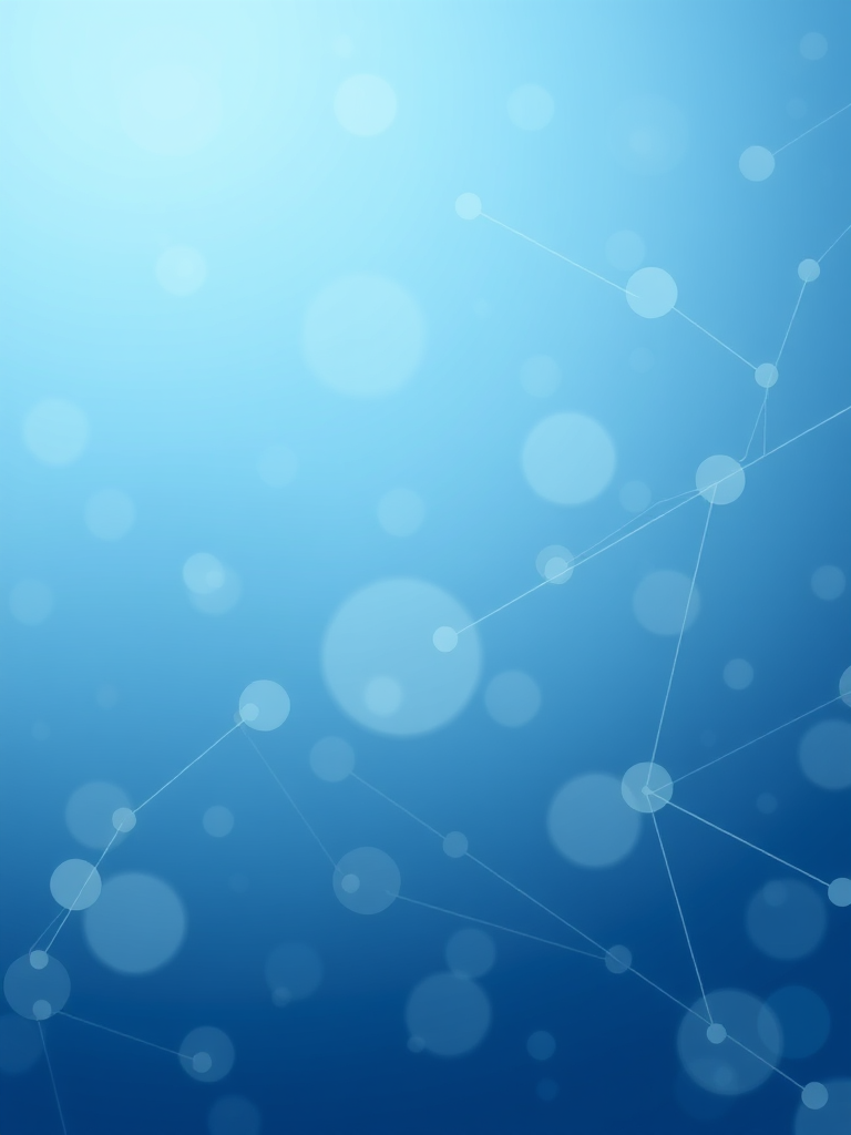 Create a digital abstract background featuring interconnected circles and lines in varying sizes and orientations on a smooth gradient from light blue to dark blue with high-resolution detail, shot with a DSLR camera at f/8 aperture, ISO 100, and a 50mm lens to enhance clarity and depth.