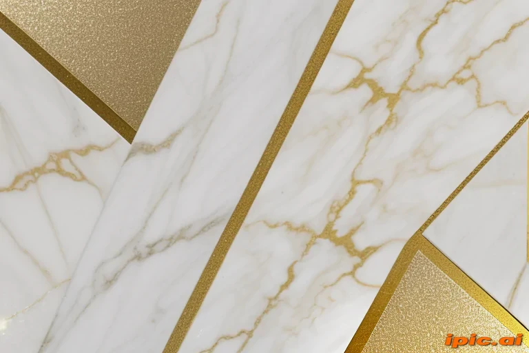 white and gold marble