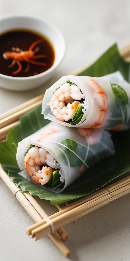 shrimp rolls in rice paper