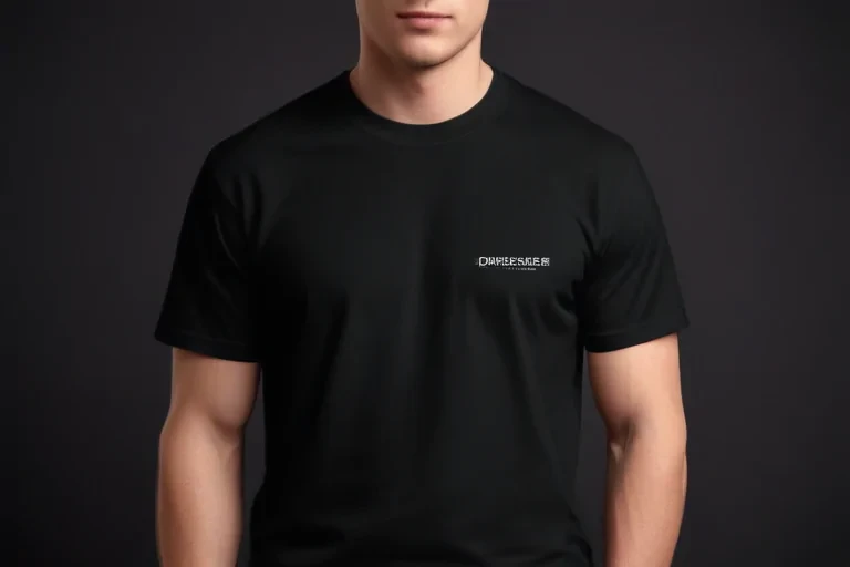 black tee mockup